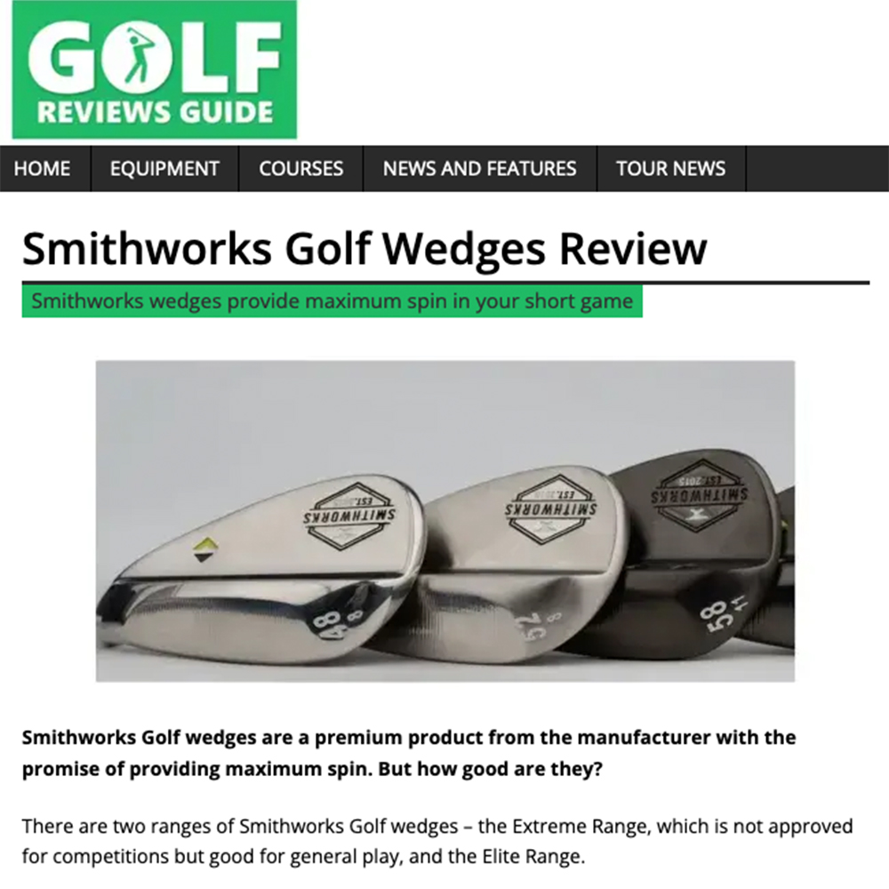 Das Bild zeigt einen Wedge Produkttest von Golf Reviews Guide