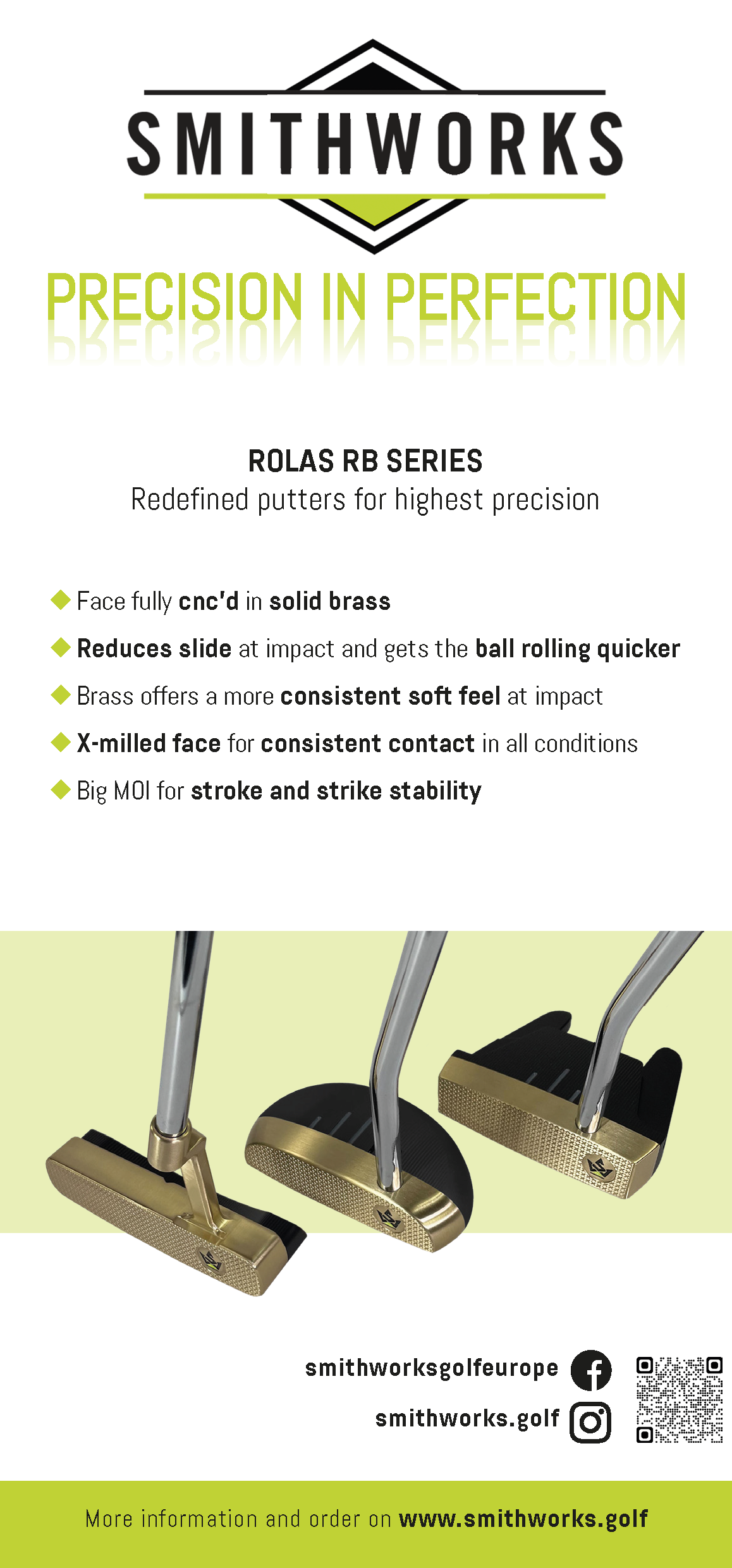 This picture shows the pdf flyer for putters in english